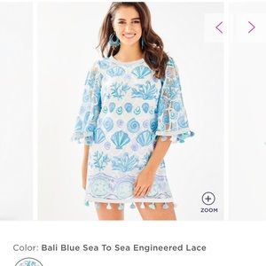 Lilly Pulitzer jackelin romper 10 nwot Bali blue